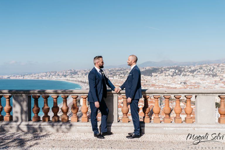 Séance photo couple au Château de Nice Alpes maritimes