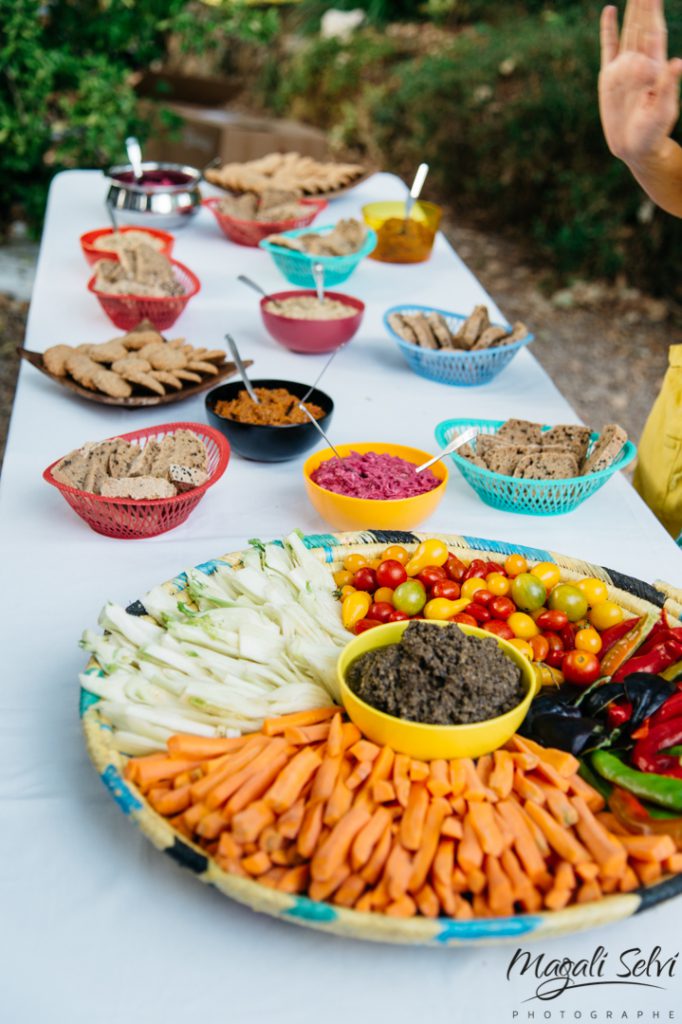 Repas végétarien mariage