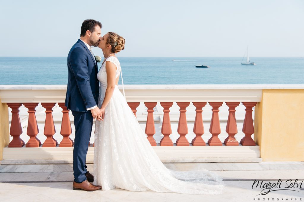 Photo de mariage bord de mer Alpes Maritimes