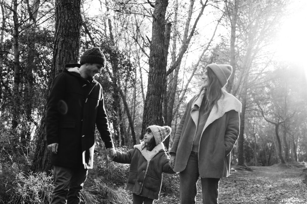 Photographier une famille en hiver