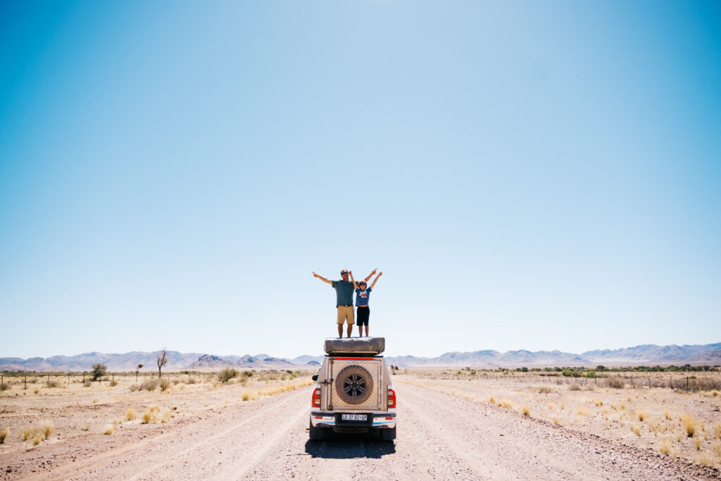 Sur la route en Namibie